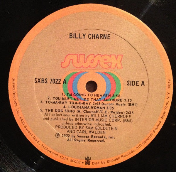 Billy Charne : Billy Charne (LP, Album)