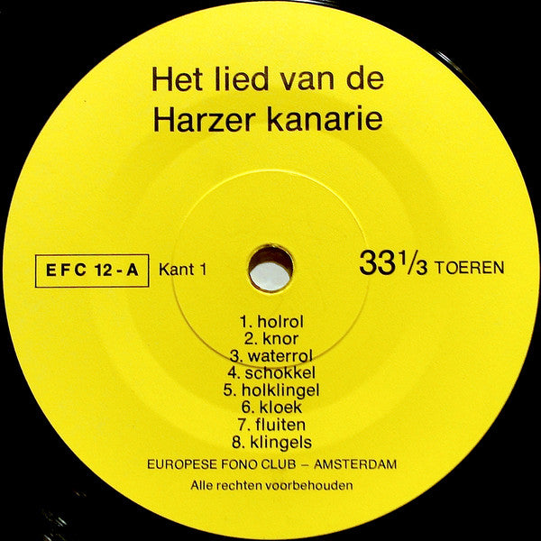 No Artist : Het Lied Van De Harzer Kanarie (7", EP, Mono)