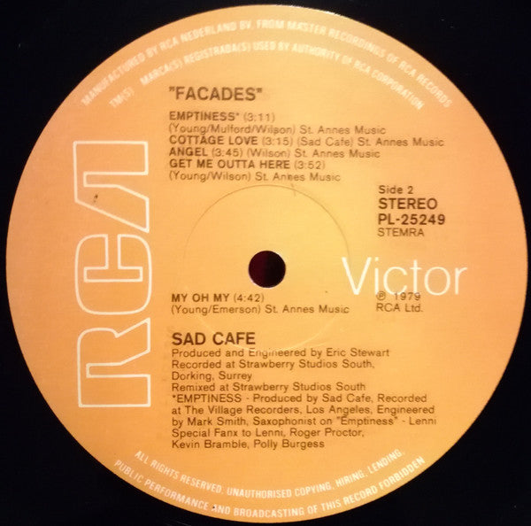 Sad Café : Facades (LP, Album)
