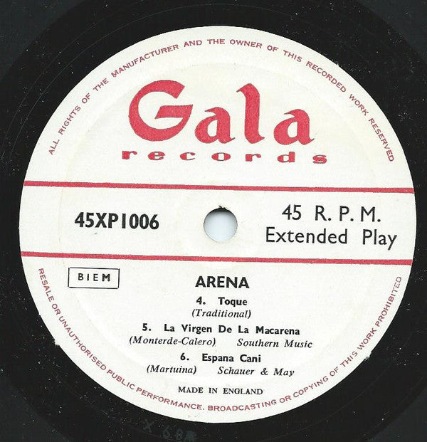 Unknown Artist : Arena! Music For The Bullfight (7", EP)