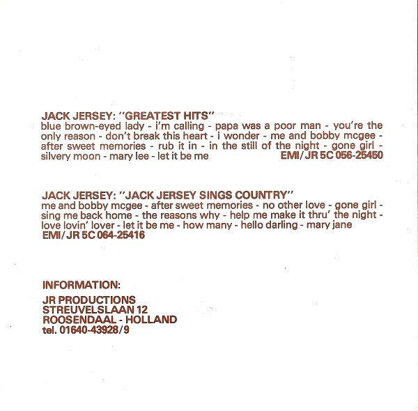 Jack Jersey : Blue Brown Eyed Lady  (7", Single)