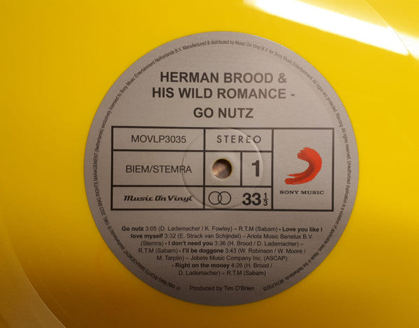 Herman Brood & His Wild Romance : Go Nutz (LP, Album, Ltd, Num, RE, Yel)