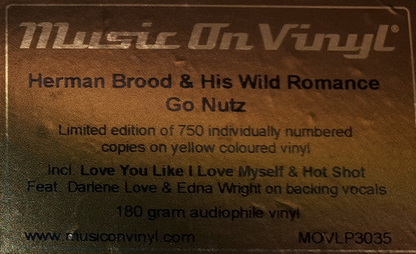 Herman Brood & His Wild Romance : Go Nutz (LP, Album, Ltd, Num, RE, Yel)