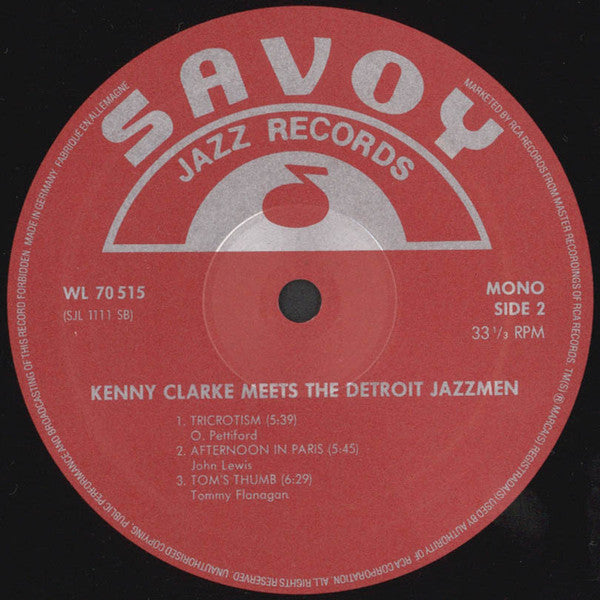 Kenny Clarke Meets The Detroit Jazzmen : Kenny Clarke Meets The Detroit Jazzmen (LP, Album, Mono, RE)