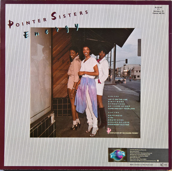 Pointer Sisters : Energy (LP, Album)