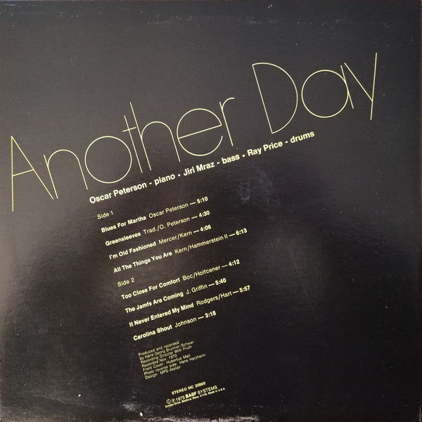 Oscar Peterson Trio* : Another Day (LP, Album, RE)