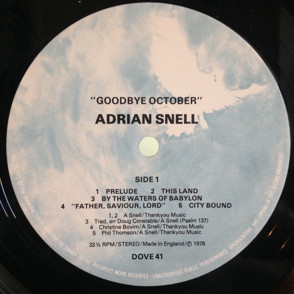 Adrian Snell : Goodbye October (LP, Album)