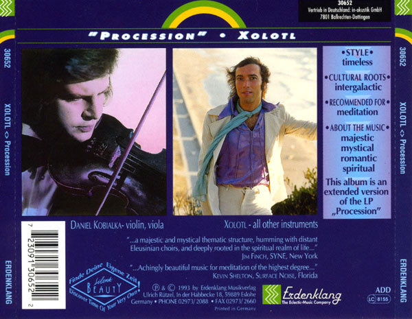 Bernard Xolotl With Daniel Kobialka : Procession (CD, Album, RE)