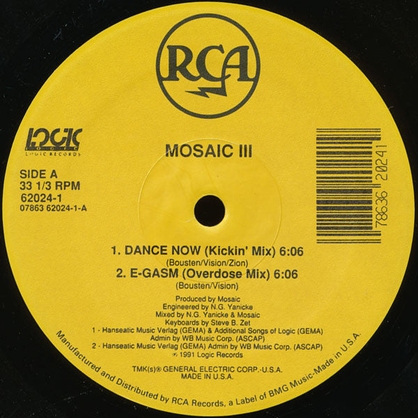 Mosaic III* Feat. Zion* : Dance Now (12")