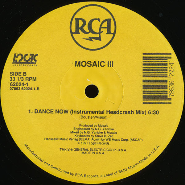 Mosaic III* Feat. Zion* : Dance Now (12")