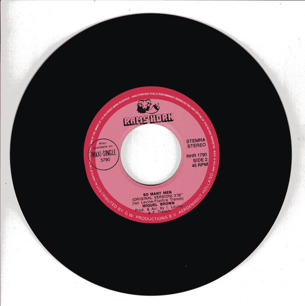 Miquel Brown : So Many Men Remix (7", Single)