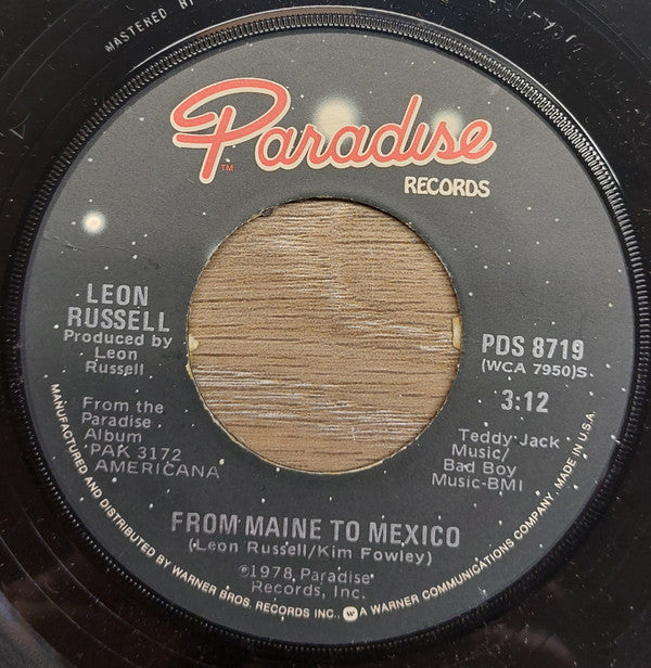 Leon Russell : From Maine To Mexico (7")