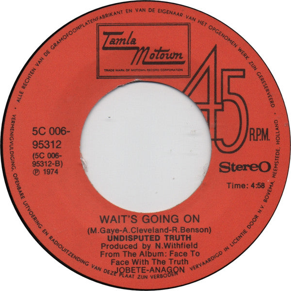 The Undisputed Truth : Help Yourself (7", Single)