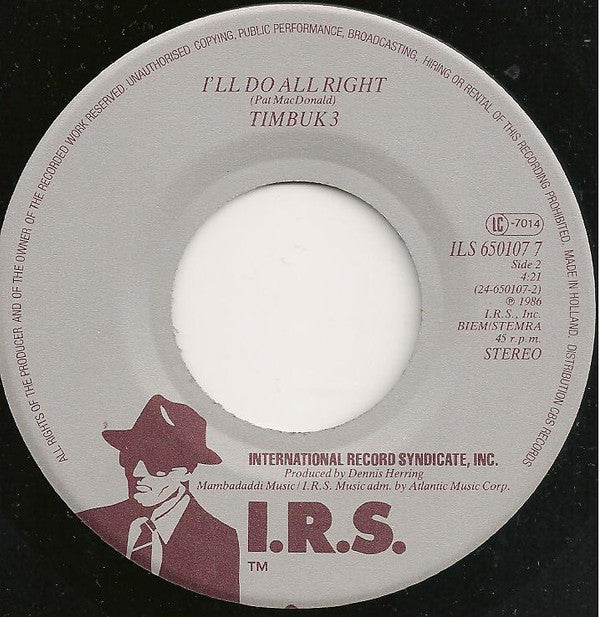 Timbuk 3 : The Future's So Bright, I Gotta Wear Shades (7", Single)