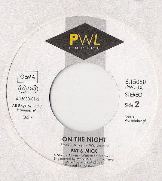Pat & Mick : Let's All Chant (7", Single)