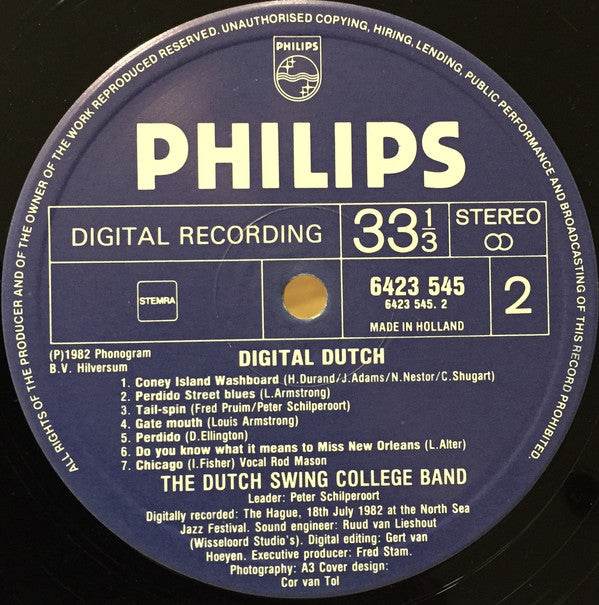 The Dutch Swing College Band : Digital Dutch (LP)