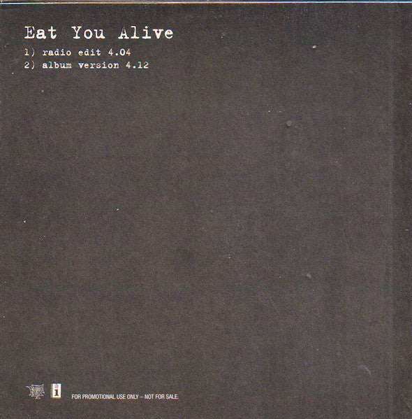 Limp Bizkit : Eat You Alive (CD, Single, Promo)