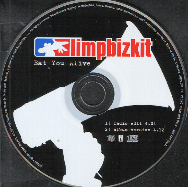 Limp Bizkit : Eat You Alive (CD, Single, Promo)