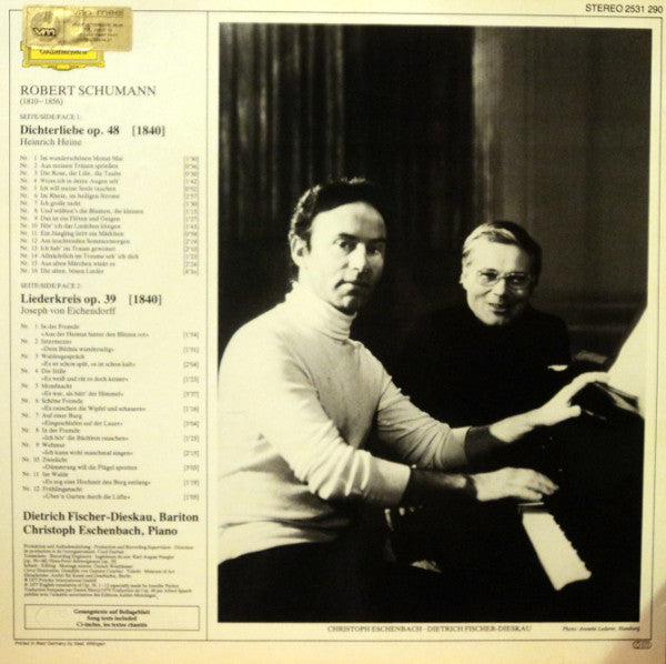 Robert Schumann - Dietrich Fischer-Dieskau • Christoph Eschenbach : Dichterliebe Op. 48 • Liederkreis Op. 39 (LP)