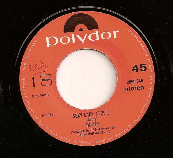 Boozy : Sexy Lady (7", Single)
