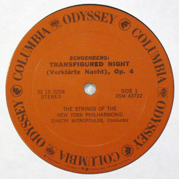 Arnold Schoenberg / Vaughan Williams* - Mitropoulos* / The Strings Of The New York Philharmonic : Transfigured Night / Fantasia On A Theme By Thomas Tallis (LP, RE)