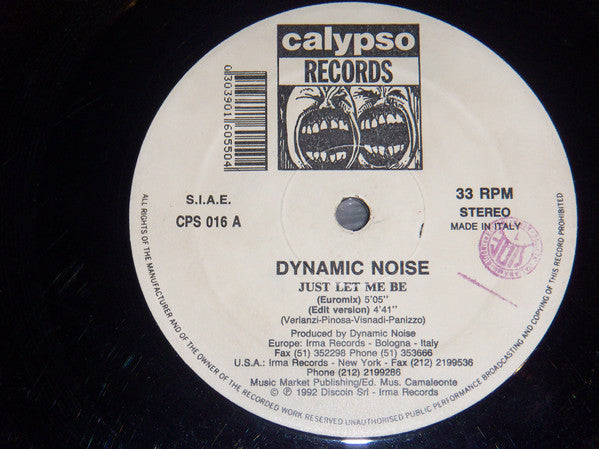 Dynamic Noise Featuring Adrella : Just Let Me Be (12")