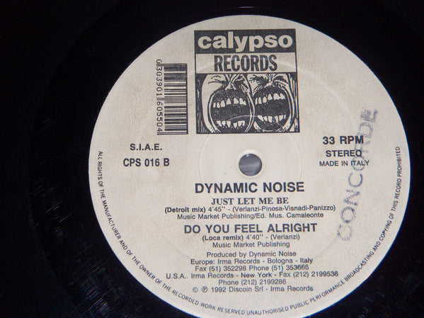 Dynamic Noise Featuring Adrella : Just Let Me Be (12")