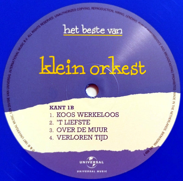 Klein Orkest : Het Beste Van (LP, Comp, RE, Blu + LP, Comp, RE, Yel)