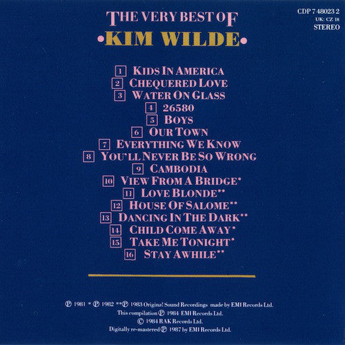 Kim Wilde : The Very Best Of (CD, Comp, RE, RM)