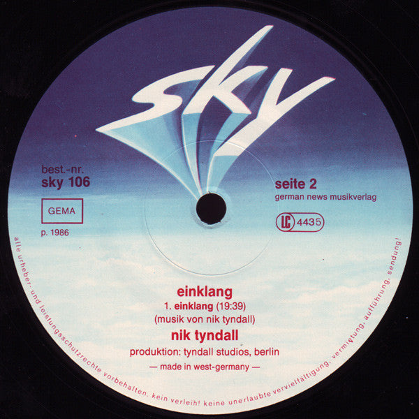 Nik Tyndall : Einklang (LP, Album)