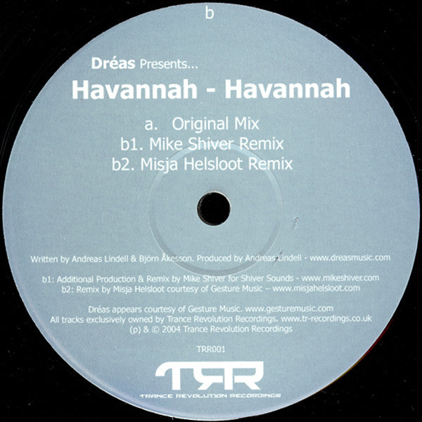 Dréas Presents... Havannah (2) : Havannah (12")