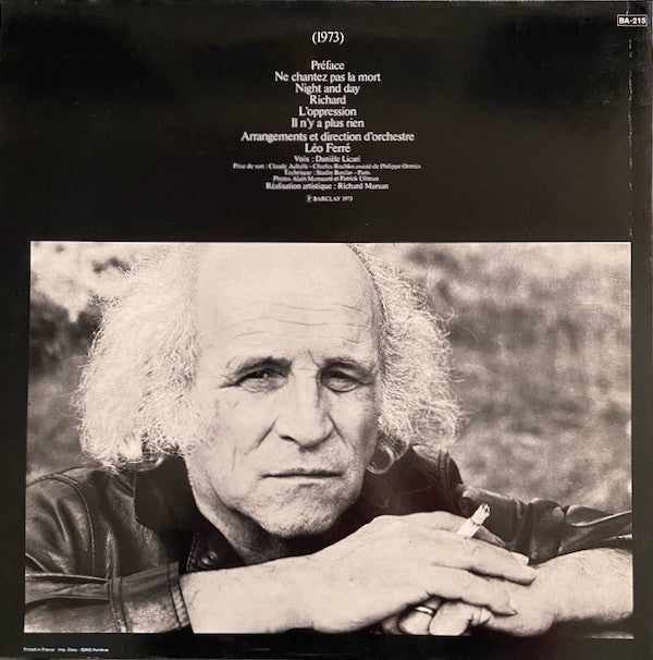Léo Ferré : Il N'y A Plus Rien - 12 (LP, Album, RE, Gat)