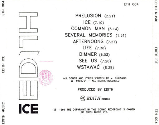 Edith (4) : Ice (CD, Album)