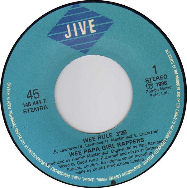 Wee Papa Girl Rappers : Wee Rule (7", Single)