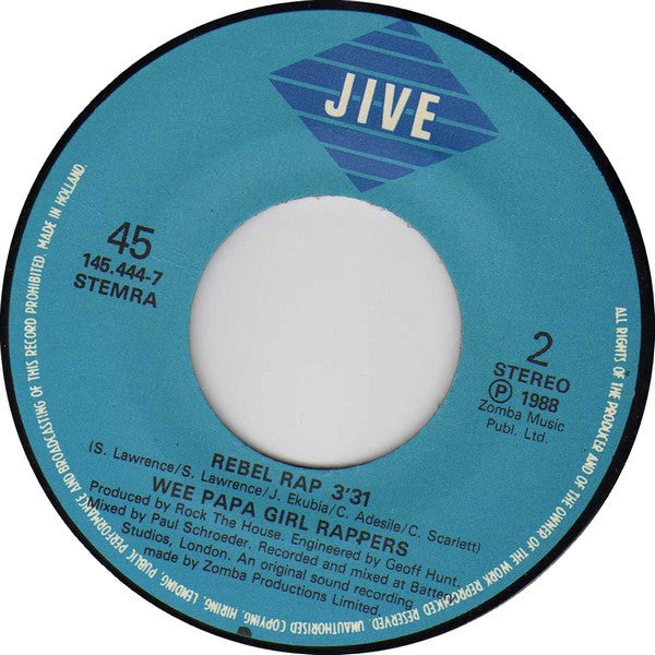 Wee Papa Girl Rappers : Wee Rule (7", Single)