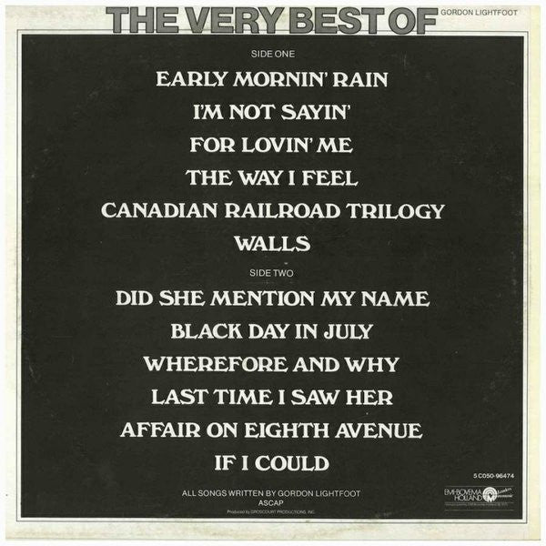 Gordon Lightfoot : The Very Best Of Gordon Lightfoot (LP, Comp, RE)