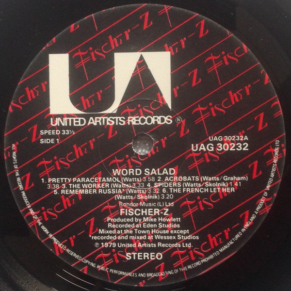 Fischer-Z : Word Salad (LP, Album)