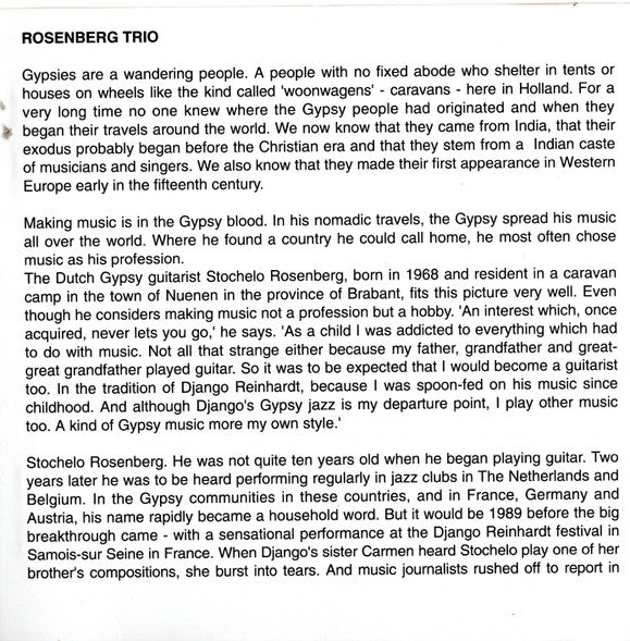 The Rosenberg Trio : Gipsy Summer (CD, Album)
