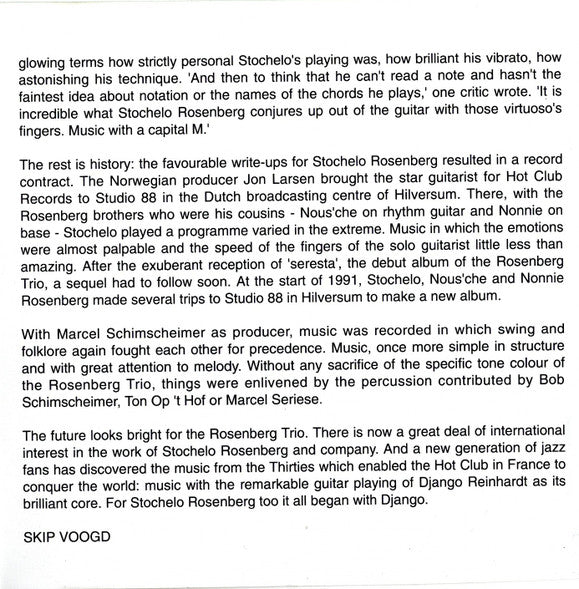 The Rosenberg Trio : Gipsy Summer (CD, Album)