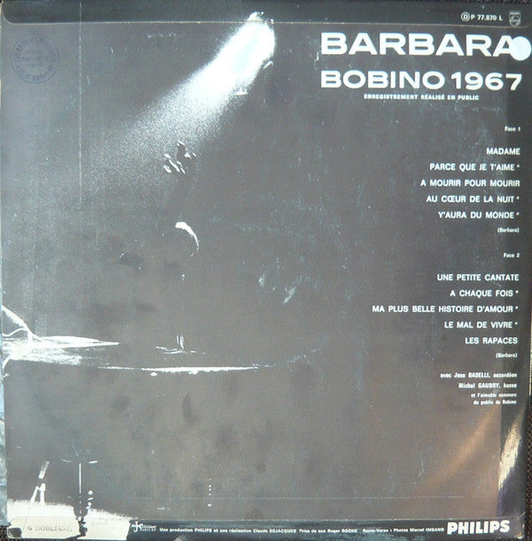 Barbara (5) : Bobino 1967  (LP, Album)