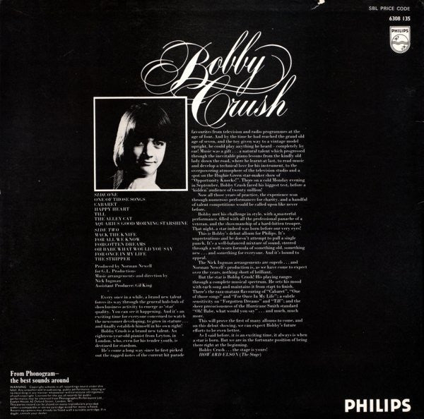 Bobby Crush : Bobby Crush (LP, Album)