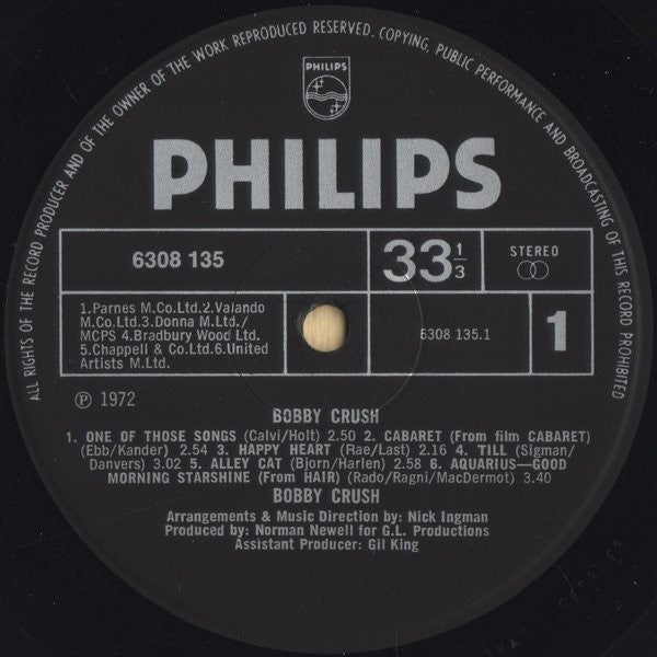 Bobby Crush : Bobby Crush (LP, Album)