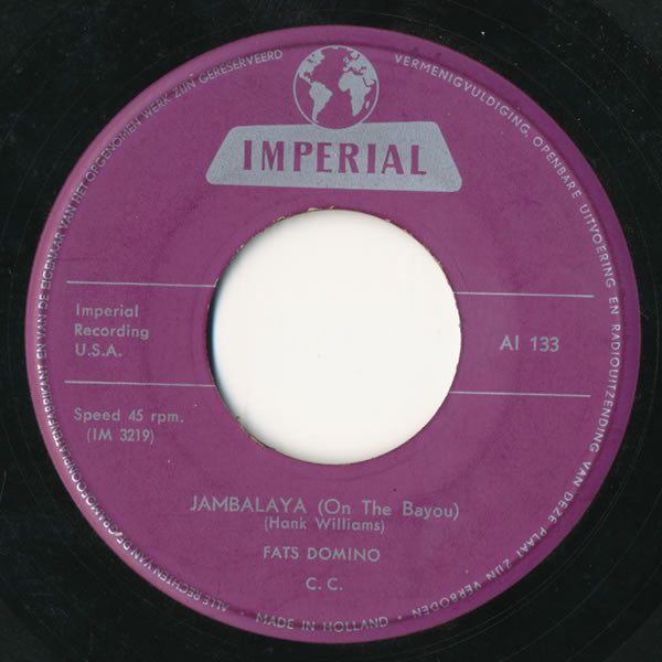 Fats Domino : Jambalaya / Won't You Come On Back (7", Single)