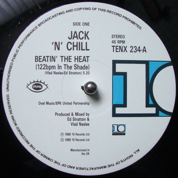 Jack 'N' Chill : Beatin' The Heat (12", Single)