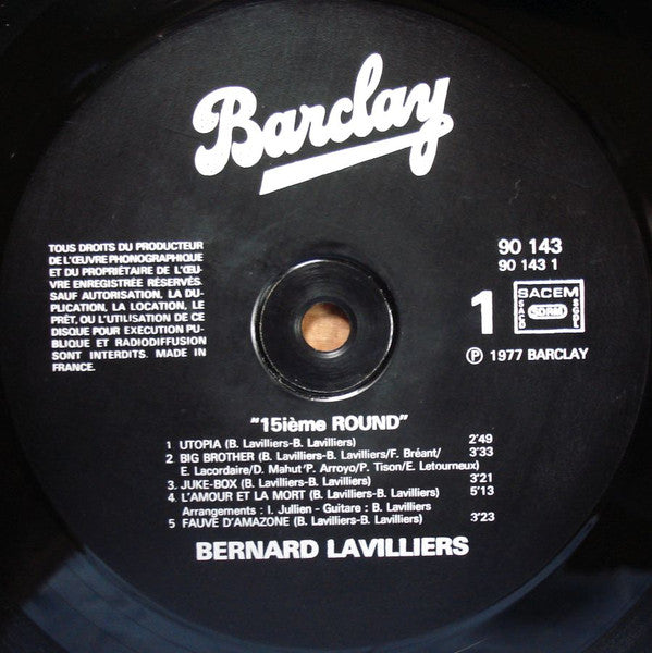 Bernard Lavilliers : 15e Round (LP, Album, RE)