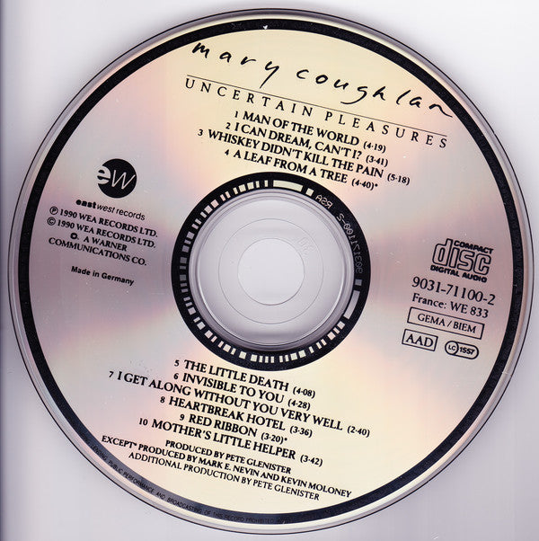 Mary Coughlan : Uncertain Pleasures (CD, Album)