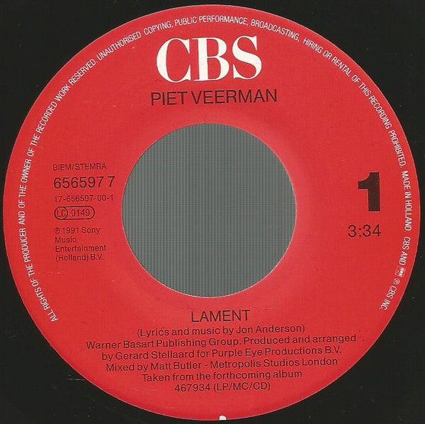 Piet Veerman : Lament (7", Single)