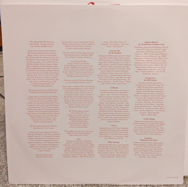 Lana Del Rey : Lust For Life (2xLP, Album, RE)