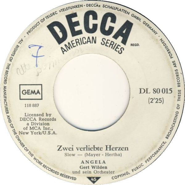 Angela (32) : Tammy (7", Single)