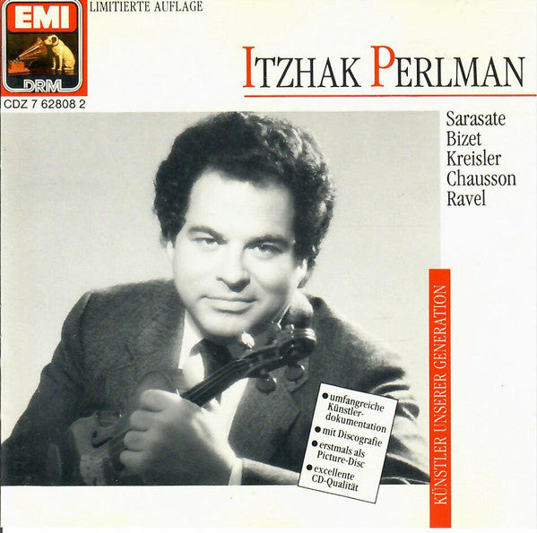 Itzhak Perlman : Sarasate - Bizet - Kreisler - Chausson - Ravel (CD, Album)